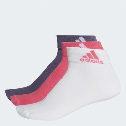 Носки Adidas PER ANKLE T 3PP REAL PINK S18,white,TRACE PURPLE S18 оптом